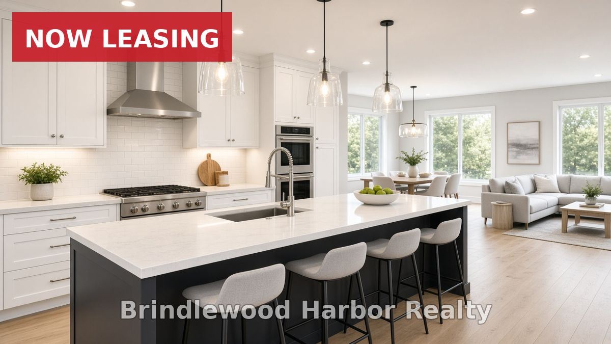 Example listing photo with a demo watermark and a Now Leasing promo banner